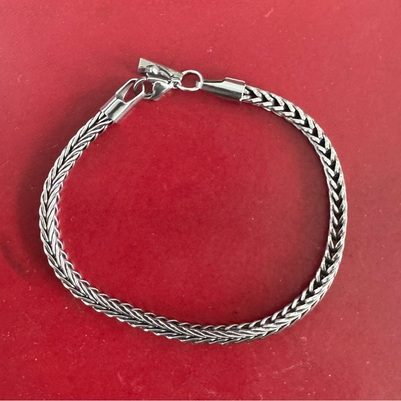NWOT - Hickey Freeman - Men's - Steel Flat Bracelet - Picture 1 of 4